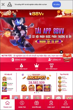 Ứng dụng di động 888VVV tương thích cả iOS và Android.